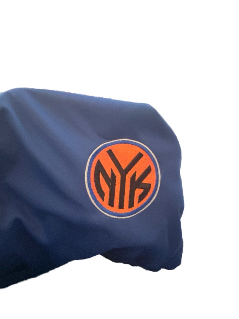 NY Knicks Navy & Orange Lightweight zip up Jacket with logo on left chest